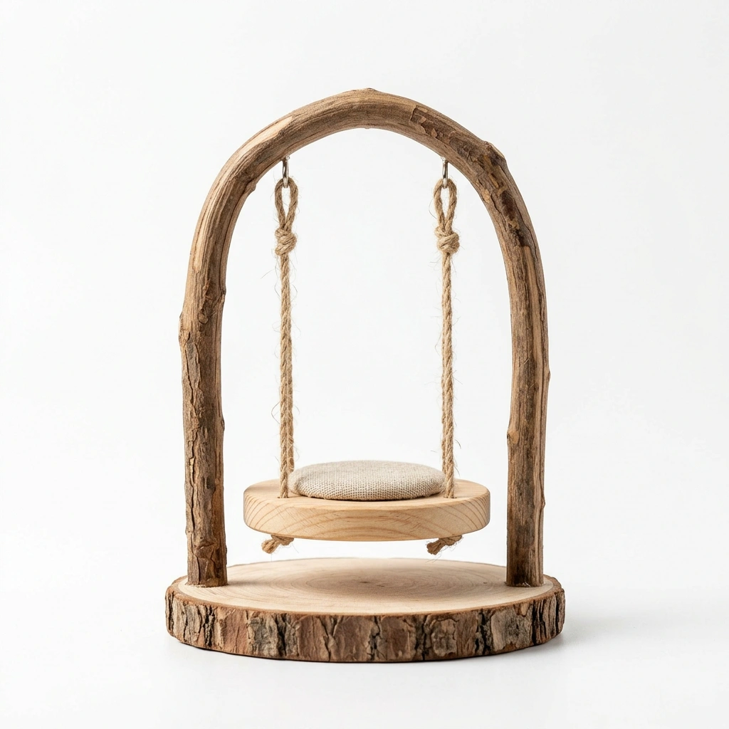 Ayunan Gantung Mini Kayu